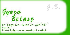 gyozo belasz business card